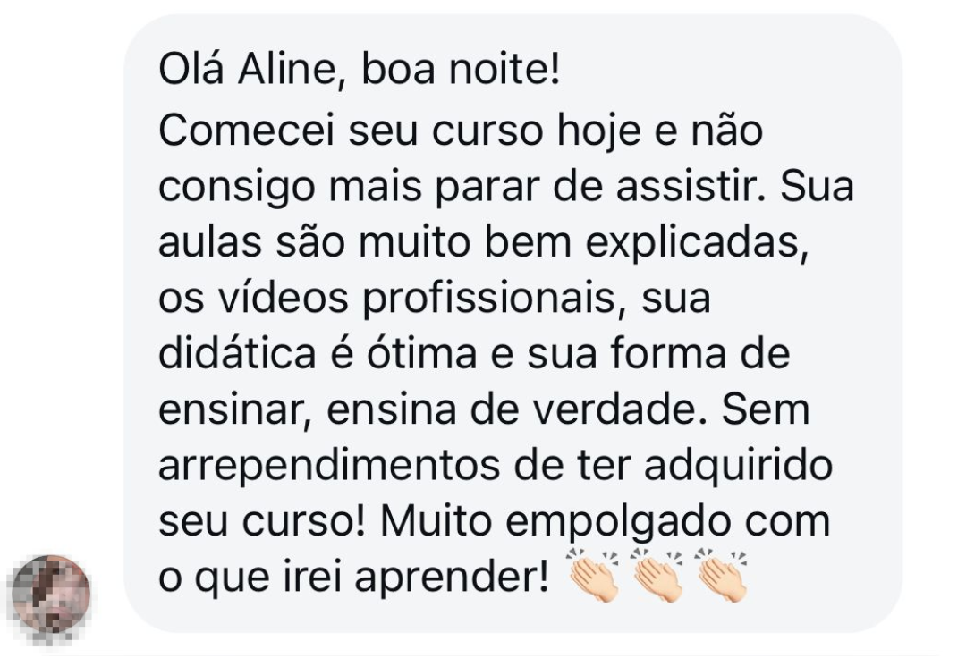 Depoimento de aluno